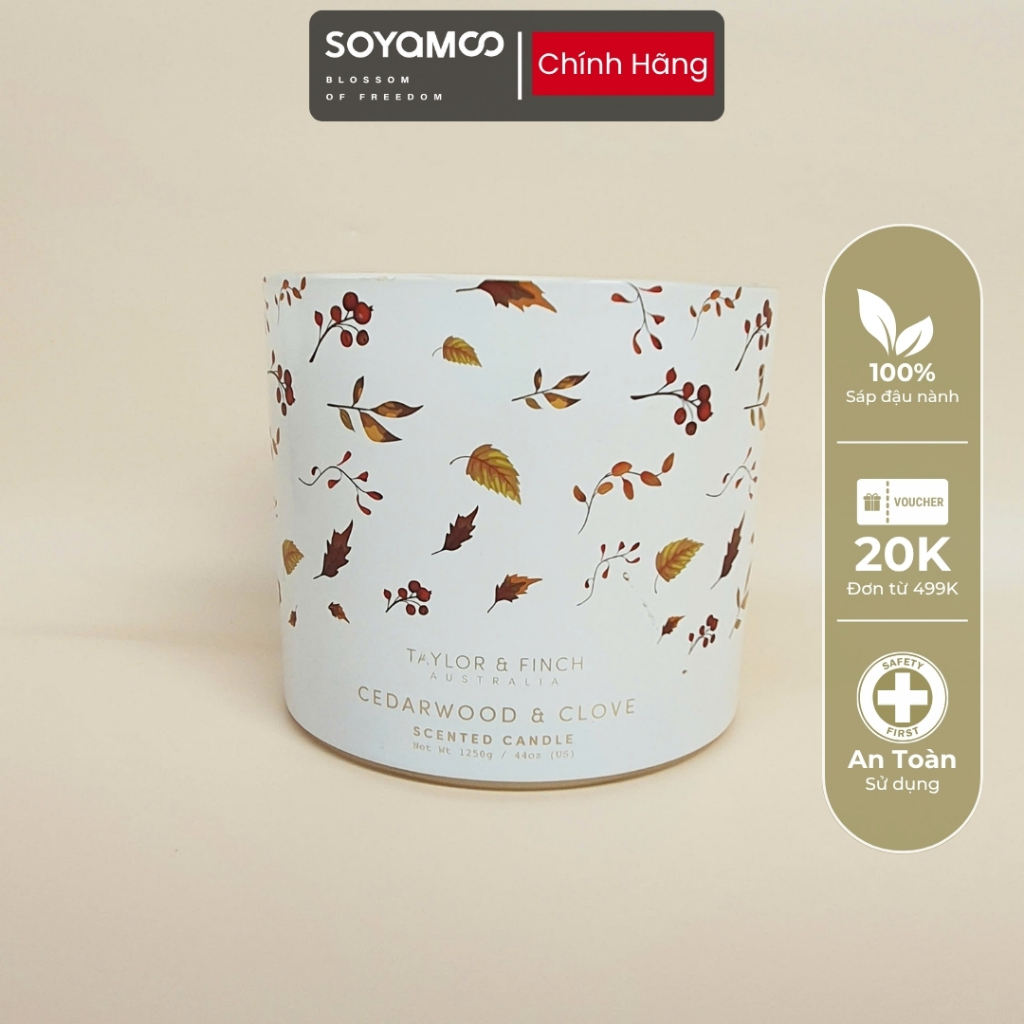 Nến Thơm CITTA Floris 1250g Sáp, 4 Bấc Loại Lớn, Hương Tự Nhiên Cao Cấp - Chính Hãng SOYAMOO