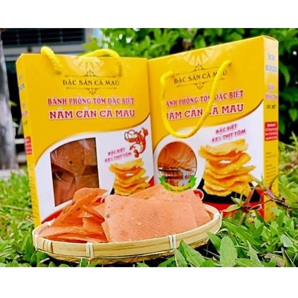 BÁNH PHỒNG TÔM NĂM CĂN CÀ MAU HỘP 500GR