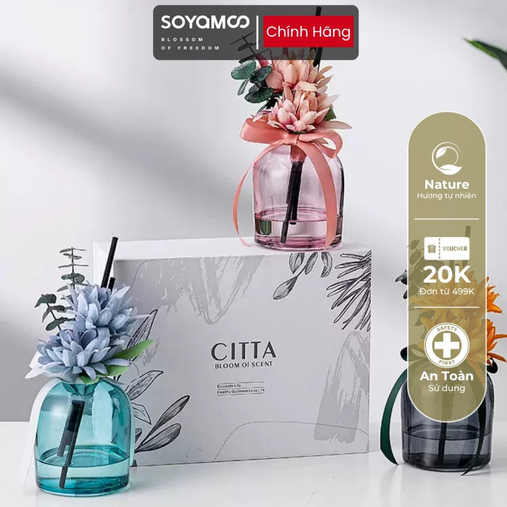 Tinh Dầu Thơm CITTA Flower 400ML Sang Trọng, Decor, Quà Tặng Ý Nghĩa - Chính Hãng SOYAMOO