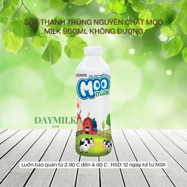 Sữa tươi thanh trùng Moo milk 950ml 300ml