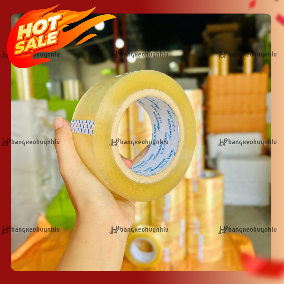 [MUA 1 TẶNG 1] Mua 1 Cuộn băng keo tặng 1 đồ cắt keo -  Trong - Đục  200Y - 4,8cm