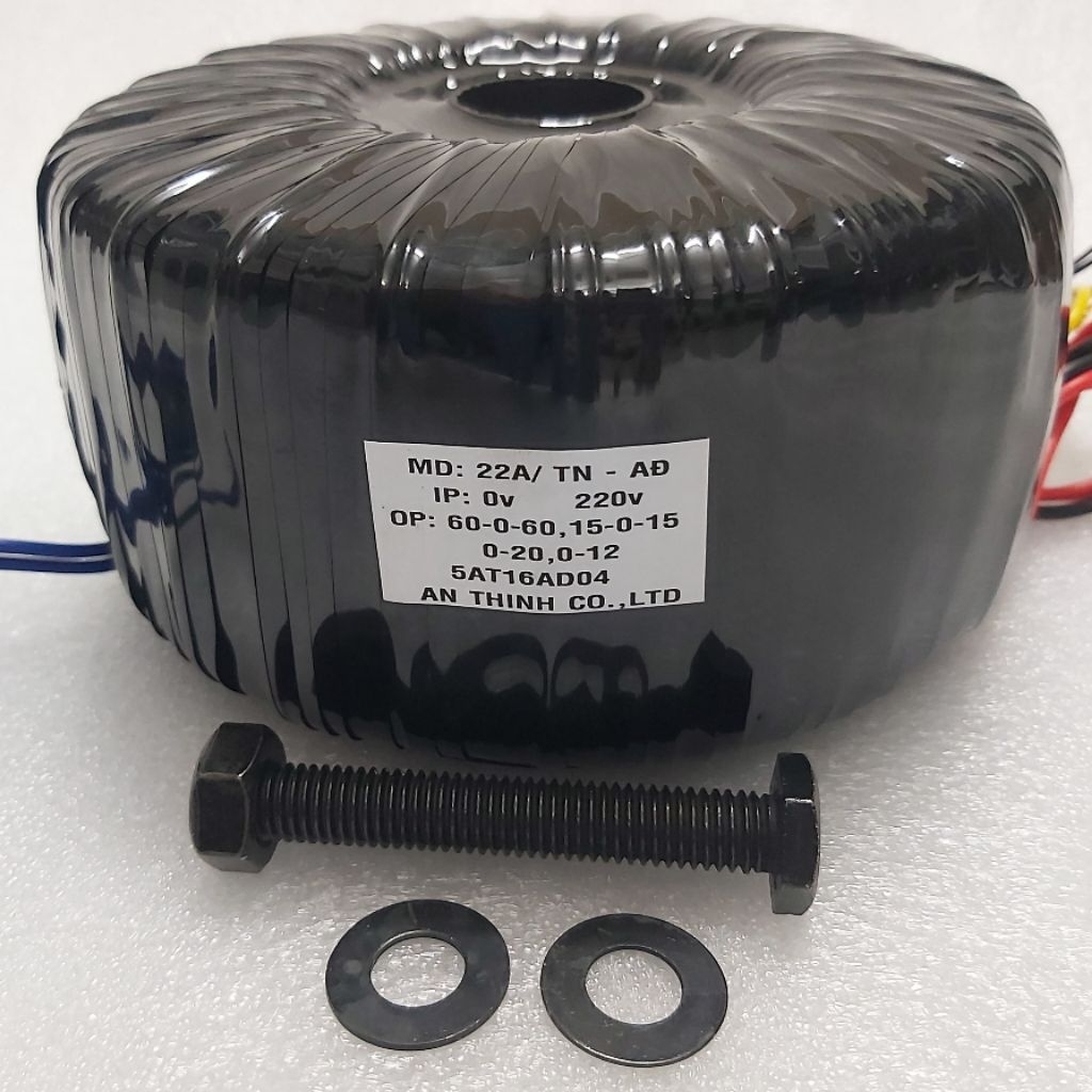 Biến áp 22A tròn 60V-0-60V, 15V-0-15V, 0-12V, 0-20V hàng công ty