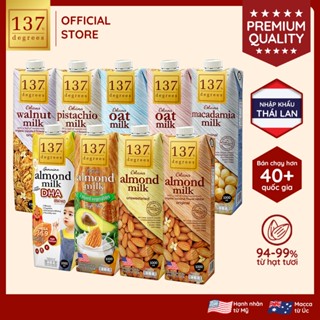 [HỘP 1 LÍT] Sữa Hạt Nguyên Chất 137 Degrees Có Vị Ngọt Từ Mật Hoa Dừa Không Đường Healthy Dinh Dưỡng Thái Lan