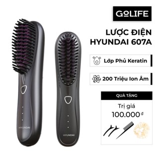 Lược điện chải tóc Hyundai ion âm có 3 chế độ nhiệt tự do tạo kiểu chăm sóc và bảo vệ tóc