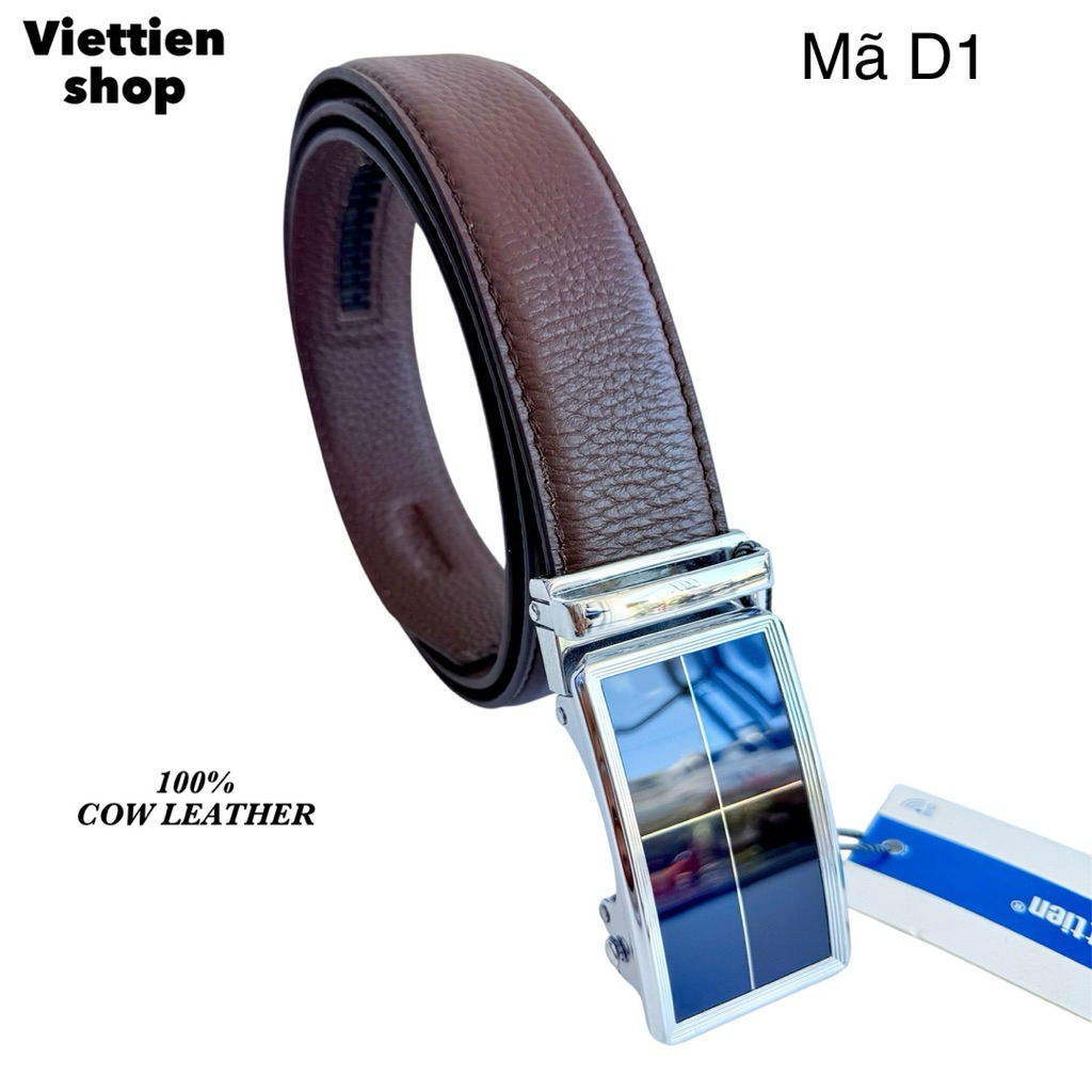 việt tiến - thắt lưng nam da bò 100% màu đen - nâu chính hãng