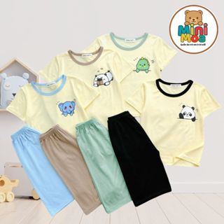 [9–27kg] Bộ Tay Ngắn Quần Lửng Thun Lạnh MINKY MOM In Hình Dễ Thương Cho Bé TN-IN204