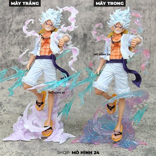  Mô hình Đồ chơi Trang trí Luffy Nika NY Dislike 24cm one piece luffy thần gear 5 joyboy tóc trắng cầm tia sét chất lượng 
