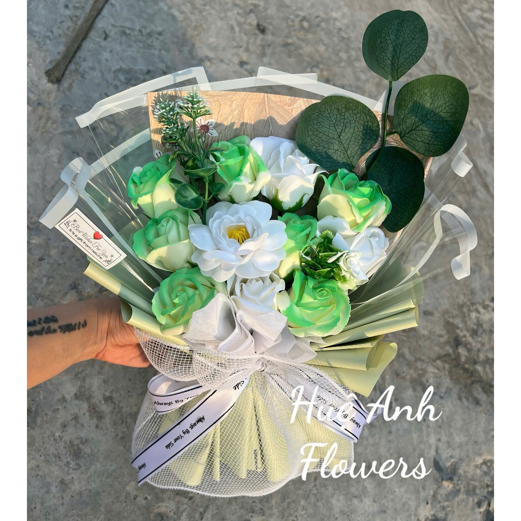 SET HOA SÁP XANH GALAXY NHÂN TẠO MIX TRÀ TẶNG NGƯỜI THÂN THƯƠNG(GREEN GALAXY)