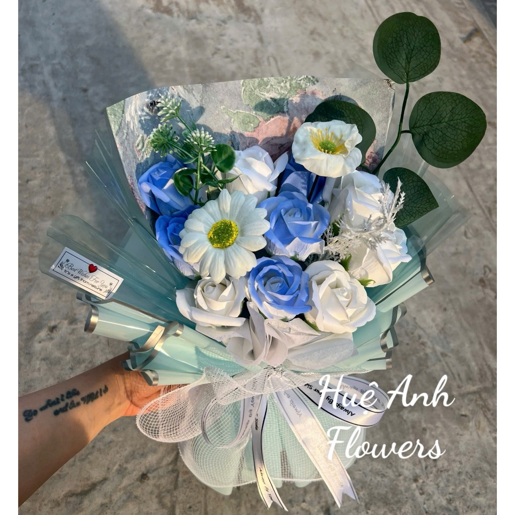SET HOA SÁP BLUE GALAXY NHÂN TẠO MIX TRÀ TẶNG NGƯỜI THÂN THƯƠNG(BLUE GALAXY)