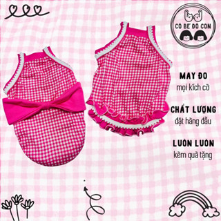 MTK - Size 0,3 - 50kg - Áo Thun Ba Lỗ Có Tay Đầm Chó Mèo May Đo Giá Rẻ - Cô Bé Đô Con