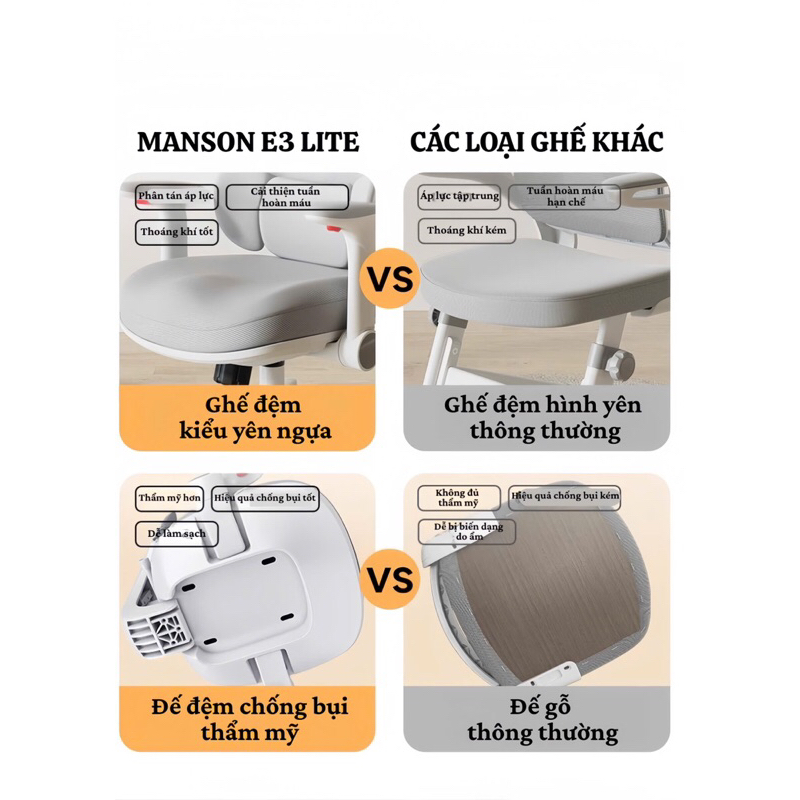 [Chính Hãng - Hỏa Tốc] Manson E3 Lite Màu Đen Trắng Xám Hồng Hỗ Trợ Thắt Lưng Simplefit | BigBuy360 - bigbuy360.vn