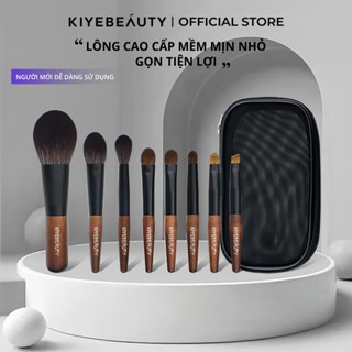 Bộ 8 Cọ Trang Điểm Mini KIYE Chuyên Nghiệp Mềm Mại Tiện Lợi Kèm Túi Đựng