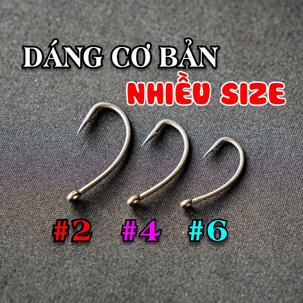 Lưỡi Câu Boilies Dáng Cơ Bản - 20 Lưỡi - Chất Liệu Bền Bỉ & Thiết Kế Độc Đáo - Boilies Fishing Shop