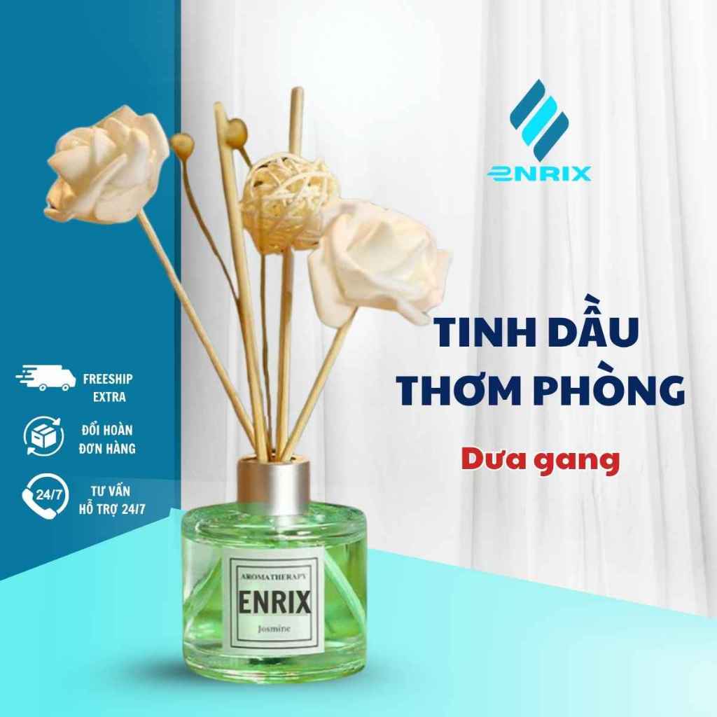 Tinh dầu thơm phòng cao cấp Dưa gang Enrix, nước hoa thơm phòng, sáp thơm, khử mùi hôi phòng, thơm k