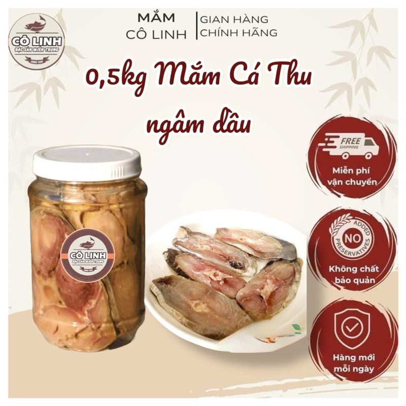 Mắm cá Thu ngâm dầu hũ 500gr (nguyên lát)