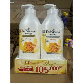 Combo tiết kiệm Dầu gội 600g và Dầu xả 550g Enchanteur Charming thơm mượt phục hồi