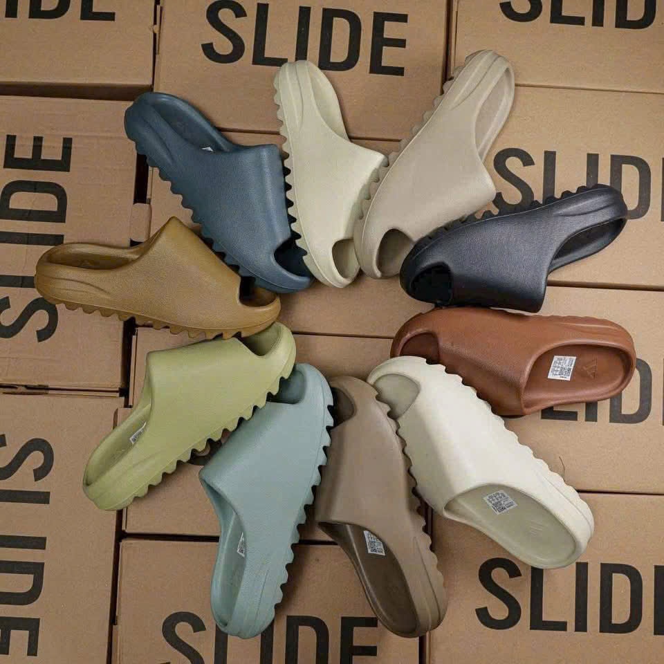 Dép Yeezy Slide Bản Vân Nhám Cao Cấp Fullbox, Dép YZ Slide - Siêu Cấp - Đế Cao 5cm