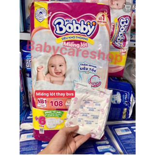 (Miếng dán như BVS )MIẾNG LÓT Bobby/ Huggies newborn 64/108 miếng tiện lợi cho bé( ib shop trên đơn k hiện note)