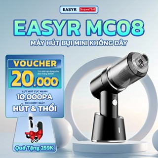 Máy Hút Thổi Bụi MC08 Cầm Tay Không Dây Mini EASYR Lực Hút Cực Mạnh 10000Pa, Công Suất 120W