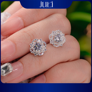 Khuyên Tai Kim Cương Baguet 6LI Nước D Lấp Lánh | Mang Vào Sáng Da - Tỏa Sáng | Bảo Hành Mãi Mãi | KT1579 JULI