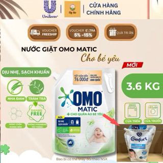 [Chính hãng] Nước Giặt OMO Matic Cho Quần Áo Bé - Túi 3.6KG- meBo