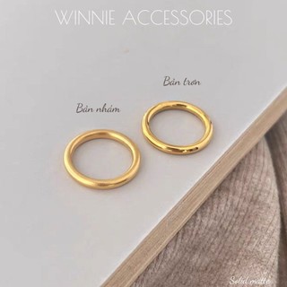 Nhẫn nữ titan Solid matte