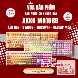Bàn phím cơ không dây monsgeek mg108b keycap Mantou Paradise / Pig Party / Bunny layout 108 phím,led rgb , hotswap