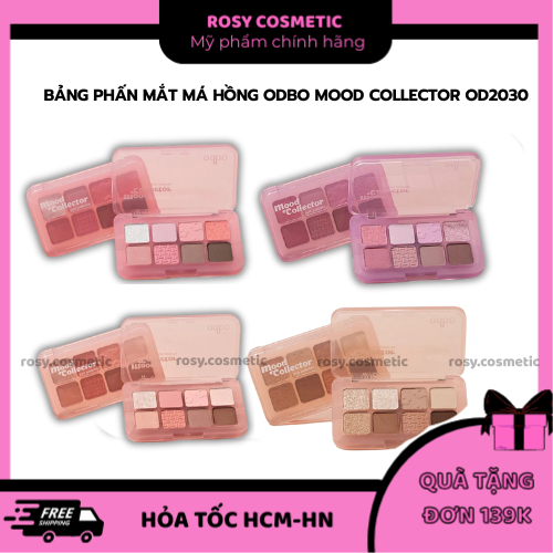 [HỎA TỐC] Bảng Phấn Mắt Và Má Hồng ODBO Mood Collector OD2030 Nhiều Tông Màu Dễ Dùng, Nhẹ Mịn