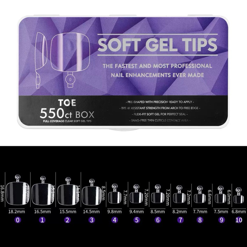 [MÃ16] 500 móng úp chân làm nail giá rẻ