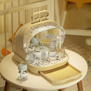  Khay úp bình sữa ly cốc chén cao cấp có nắp đậy giá úp bình sữa úp bát ăn dặm để đồ đa năng Hokori 1356 