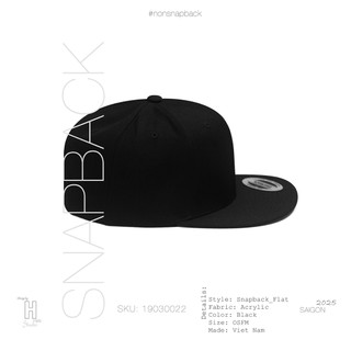 Nón Snapback đen trơn hàng chất lượng tiêu chuẩn xuất khẩu free size cho nam đẹp