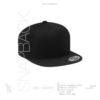 Nón Snapback đen trơn hàng chất lượng tiêu chuẩn xuất khẩu free size cho nam đẹp