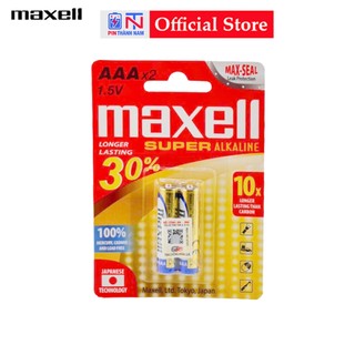 Pin AAA Maxell SUPER ALKALINE LR03 Vỉ 2 Viên Chính Hãng