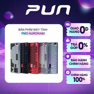 Bàn Phím Cơ Prebuild PMO Aurora 80 – TKL 87 Phím | Nhôm CNC | 3 Chế Độ Kết Nối | Gasket Mount | RGB Aurora