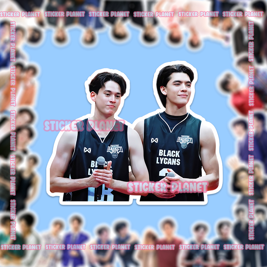 Sticker couple s947 JossGawin  trang trí mũ bảo hiểm,guitar,ukulele,điện thoại,sổ tay,laptop