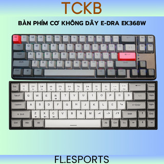 Bàn phím cơ không dây e-dra ek368w - kết nối bluetooth và type c