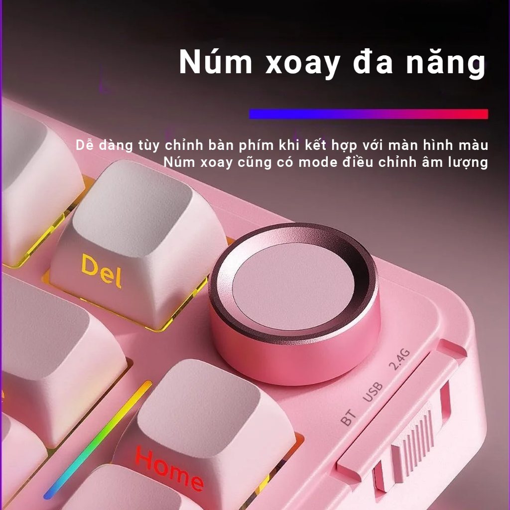 [AULA S75 Pro] Bàn phím cơ AULA S75 Pro - Núm xoay và màn hình 1.14 - 3 Mode kết nối - BH 12T | BigBuy360 - bigbuy360.vn