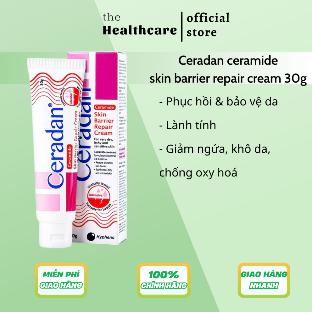 Kem dưỡng phục hồi Ceradan ceramide skin barrier repair cream tuýp 30g