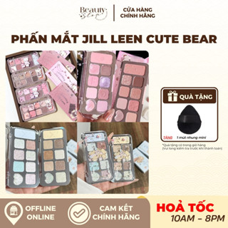 (HOẢ TỐC) Bảng Phấn Nhũ Mắt Bắt Sáng JILL LEEN Cute Bear Colorful