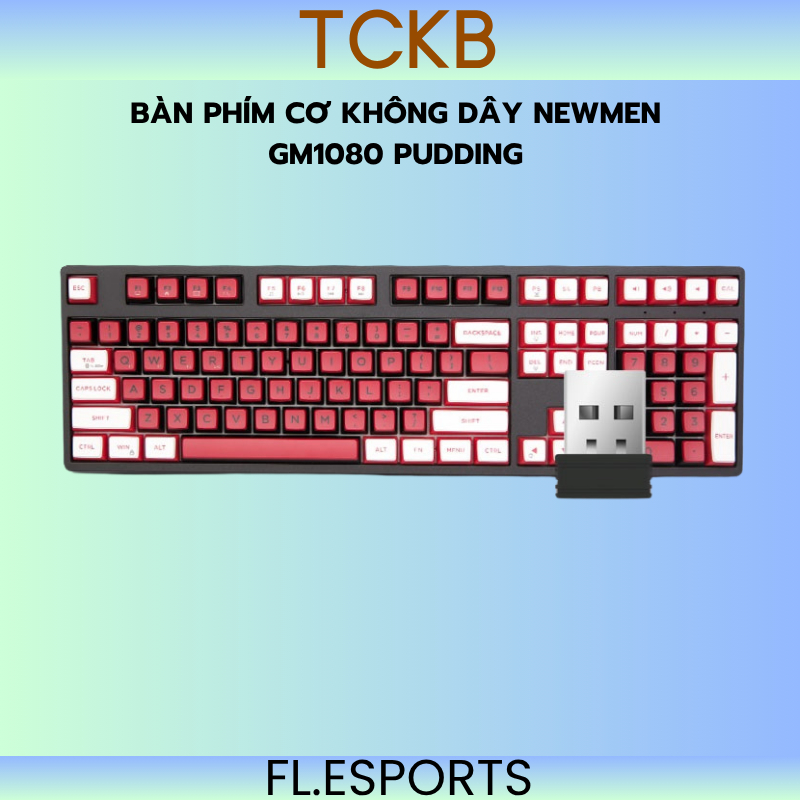 Bàn phím cơ không dây Newmen GM1080 Pudding (Kailhbox & G-Pro Switch) - Hàng chính hãng