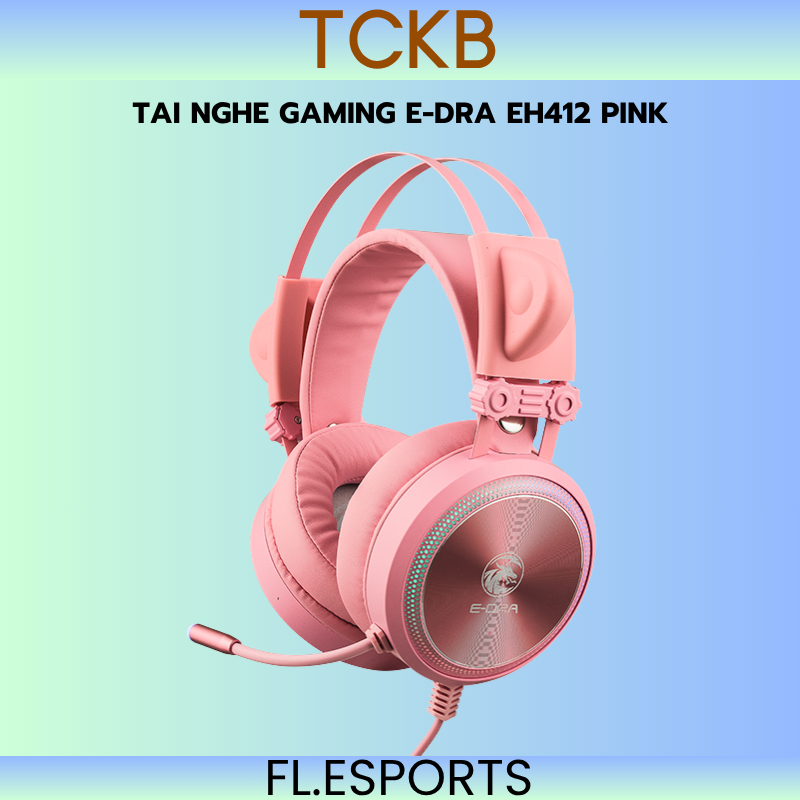 Tai nghe gaming E-Dra EH412 Pink - Chính hãng