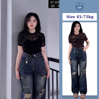  Áo Thun Nữ Áo Lưới Tay Dài Chất QC Kèm Áo Trong May Dính Phối Viền Nhung Cổ Tròn Ôm Gọn Tôn Dáng Bigsize 55-85kg AT206 