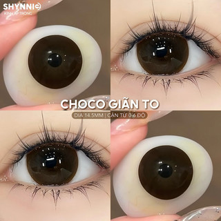   CẬN TỪ 0-6 ĐỘ  1 cặp lens CHOCO BLACK giãn tròng to 14.5mm dễ thương baby màu tự nhiên HSD 1 năm - SHYNNIE LENS  🐰 