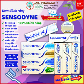 Kem Đánh Răng SENSODYNE Giảm ê buốt 24/7 Mát lạnh/ Bạc hà the mát/ Làm sáng răng 100g - Minpharmac