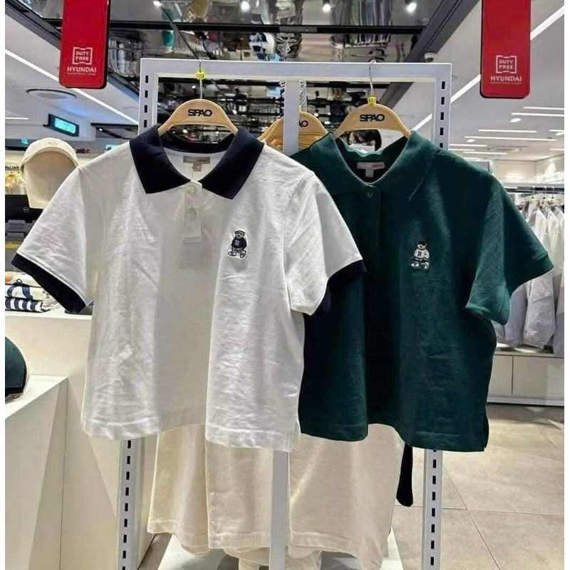 [ CHÍNH HÃNG ] Áo polo Spao basic dáng croptop