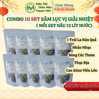 Combo 10 set sâm lục vị atiso mỗi set nấu được 12 lít nước thơm ngon thanh mát giải nhiệt