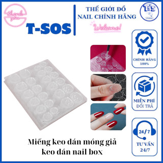  Miếng keo dán móng giả bằng silicon trong suốt loại 12 và 24 miếng dán - Thế Giới Đồ Nails T-SOS 
