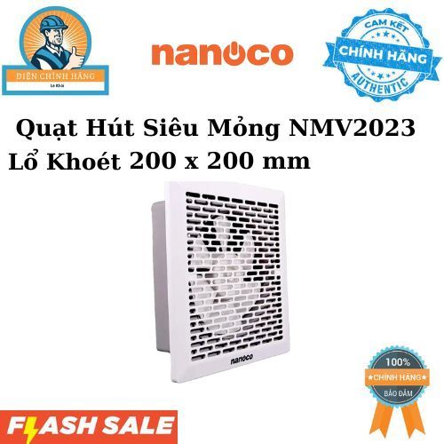 Quạt Hút Siêu Mỏng NMV2023 200x200mm Chính Hãng Nanoco