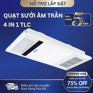 Quạt Sưởi Âm Trần 4 IN 1 TLC 60×30, có Hút Mùi, Quạt Mát, Chiếu Sáng, Bảo Hành 5 Năm