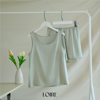 Bộ Đồ Ngủ Lụa Cộc Basic  Dáng Lụa Tơ Mềm Nhẹ Êm Thông Thoáng LOIRECHIC BCC01